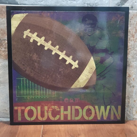 Hobby Lobby Football Sports Art Print Wall Hanging Decor - Picture 1 of 14